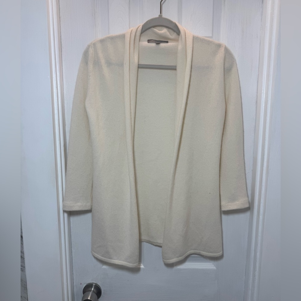 Neiman Marcus Cashmere Cream Open Front Cardigan Women’s Size XS